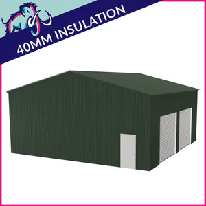 Storage Unit 2 Bay 10 Degree Apex Side Access 10 x 10 x 4m – 2 Roller/1 PA/1 FD