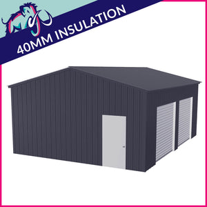 Workshop 2 Bay 10 Degree Apex Side Access 6 x 8 x 2.5m – 2 ROLLER/1 PA