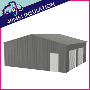 Workshop 2 Bay 10 Degree Apex Side Access 8 x 8 x 3m – 2 Roller/1 PA