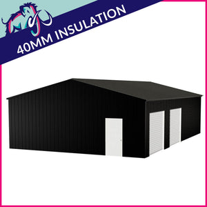 Workshop 3 Bay 10 Degree Apex Side Access 8 x 12 x 3m – 2 Roller/1 PA