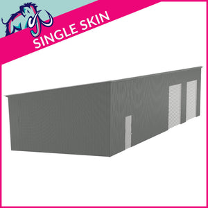 Storage Unit 4 Bay 5 Degree Mono Side Access 10 x 20 x 4m – 2 Roller/2 PA/1 FD