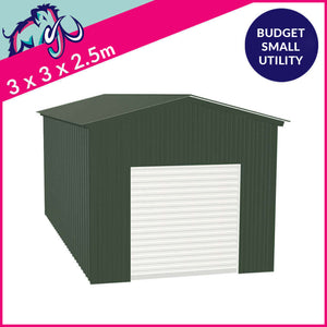 Budget Small Utility Apex – 3 x 3 x 2.5 – 1 Roller or 1 PA Door