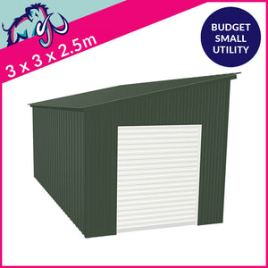 Budget Small Utility Pent – 3 x 3 x 2.5 – 1 Roller or 1 PA Door
