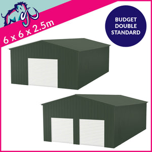 Budget - Double Standard Apex Garage Gable Access – 6 x 6 x 2.5m