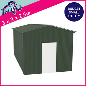 Budget Small Utility Apex – 3 x 3 x 2.5 – 1 Roller or 1 PA Door