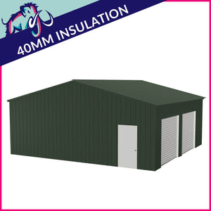 Workshop 2 Bay 10 Degree Apex Side Access 8 x 8 x 3m – 2 Roller/1 PA
