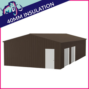 Workshop 3 Bay 10 Degree Apex Side Access 6 x 12 x 2.5m – 2 Roller/1 PA