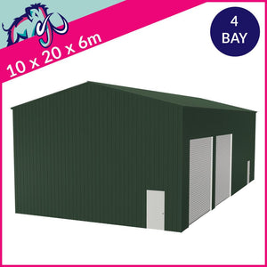 Warehouse 4 Bay 10 Degree Apex Side Access 10 x 20 x 6m – 2 Roller/1 PA/1 FD