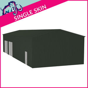 Storage Unit 4 Bay 10 Degree Apex Side Access 8 x 20 x 4m – 2 Roller/2 PA/1 FD