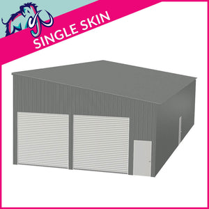 Storage Unit 4 Bay 5 Degree Mono Gable Access 8 x 20 x 4m – 2 Roller/2 PA/1 FD