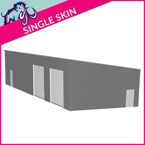 Storage Unit 4 Bay 5 Degree Mono Side Access 10 x 20 x 4m – 2 Roller/2 PA/1 FD
