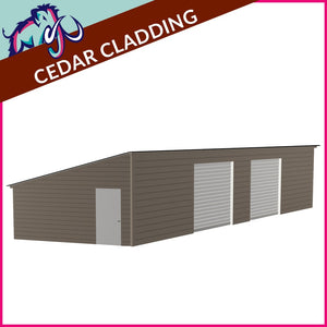 Double Maxi Pent Garage Side Access – 8 x 12 x 2.5m– 2 Roller/1 PA