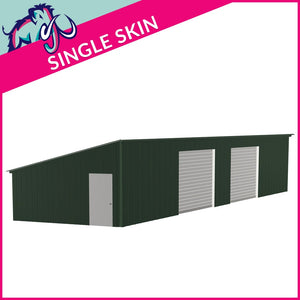 Double Maxi Pent Garage Side Access – 8 x 12 x 2.5m– 2 Roller/1 PA