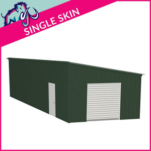 Single Maxi Pent Garage – 4 x 12 x 2.5m– 1 Roller/1 PA