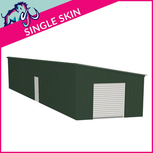 Single Maxi Pent Garage – 4 x 16 x 2.5m– 1 Roller/1 PA