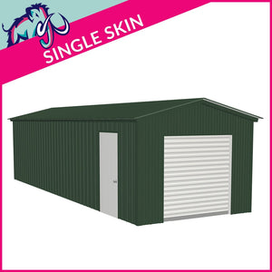 Single Standard Apex Garage – 3 x 9 x 2.5m– 1 Roller/1 PA