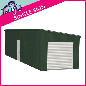 Single Standard Pent Garage – 3 x 12 x 2.5m– 1 Roller/1 PA