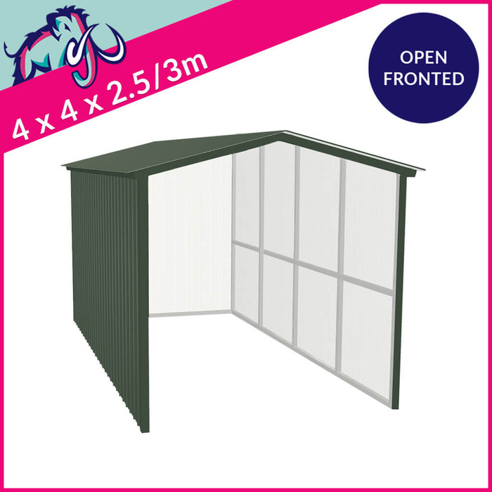 Small Utility Apex - Open Fronted – 4 x 4 x 2.5/3m