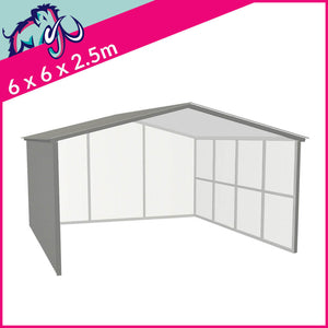 Small Utility Apex - Open Fronted – 6 x 6 x 2.5/3m