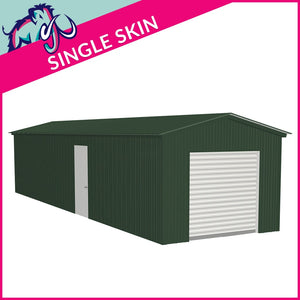 Single Standard Apex Garage – 3 x 12 x 2.5m– 1 Roller/1 PA